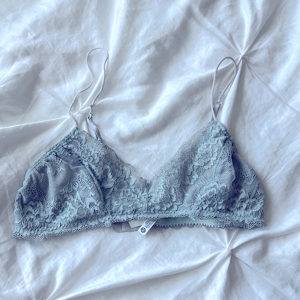 Madewell light blue lace bralette